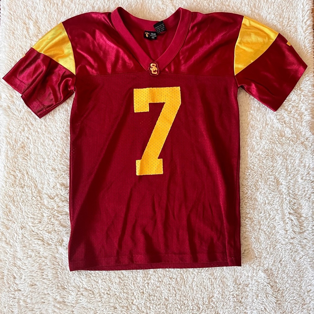 USC Kids Red and Yellow Sports Jersey Sz Youth Large